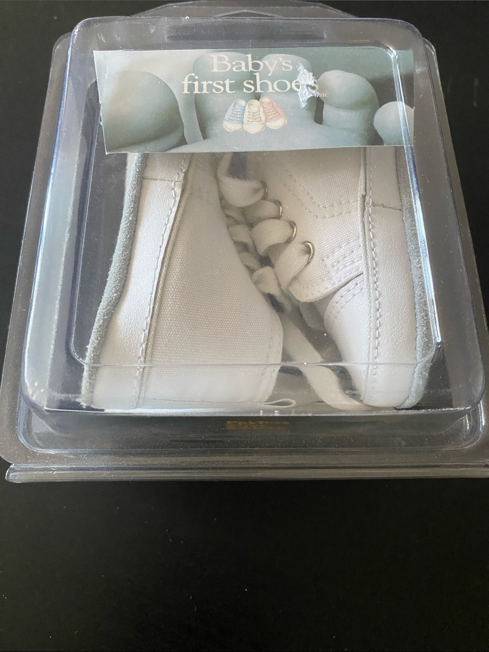 Vintage 2000 Payless Smartfit "Baby's First Shoes" – White Canvas Crib Shoes NOS